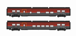 Jägerndorfer JC11211 - H0 - 2-tlg. Set Personenwagen Railjet, ÖBB, Ep. VI - AC - Set 2